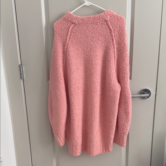 Free People Pink Chunky Knit Crew Neck Sweater - Picture 3 of 3